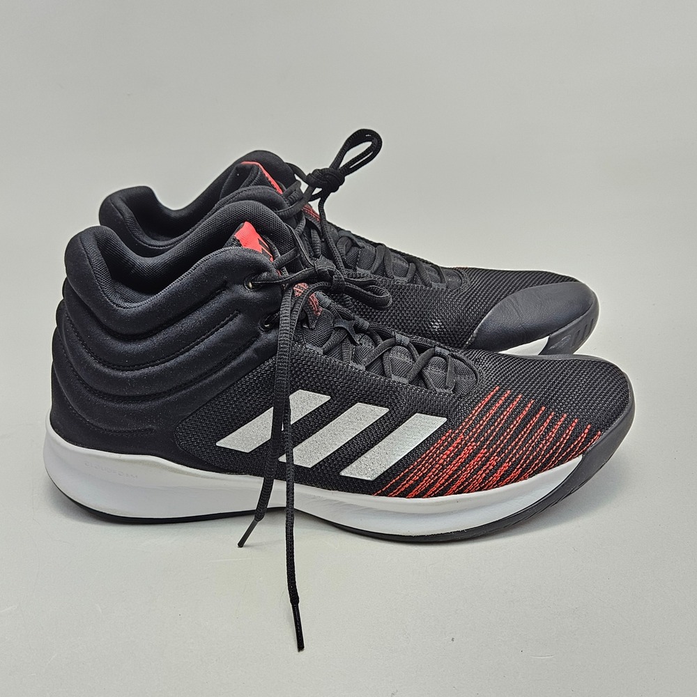 Adidas Pro Spark 2018 Black Red Silver Basketball Shoes Mens 15 F99892 - Picture 10 of 13